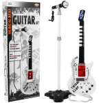 Elektrická gitara s mikrofónom - biela